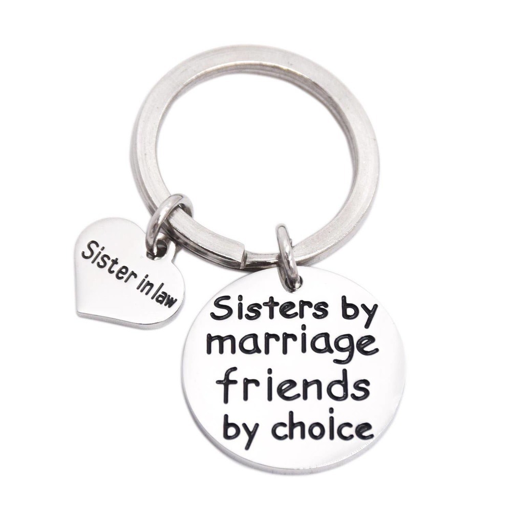 3/$12 Sisters by Marriage Friends by Choice Keychain Sister in Law Gift